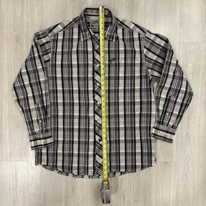 Vintage Ecko Unltd Shirt Plaid Mens L Rhino Print Long Sleeve Button Grunge Y2K